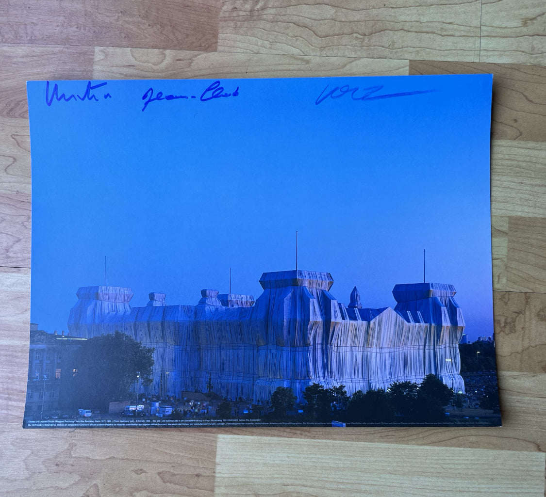 Christo (1935-2020) - „The Wrapped Reichstag“ Offset (3x handsigniert)
