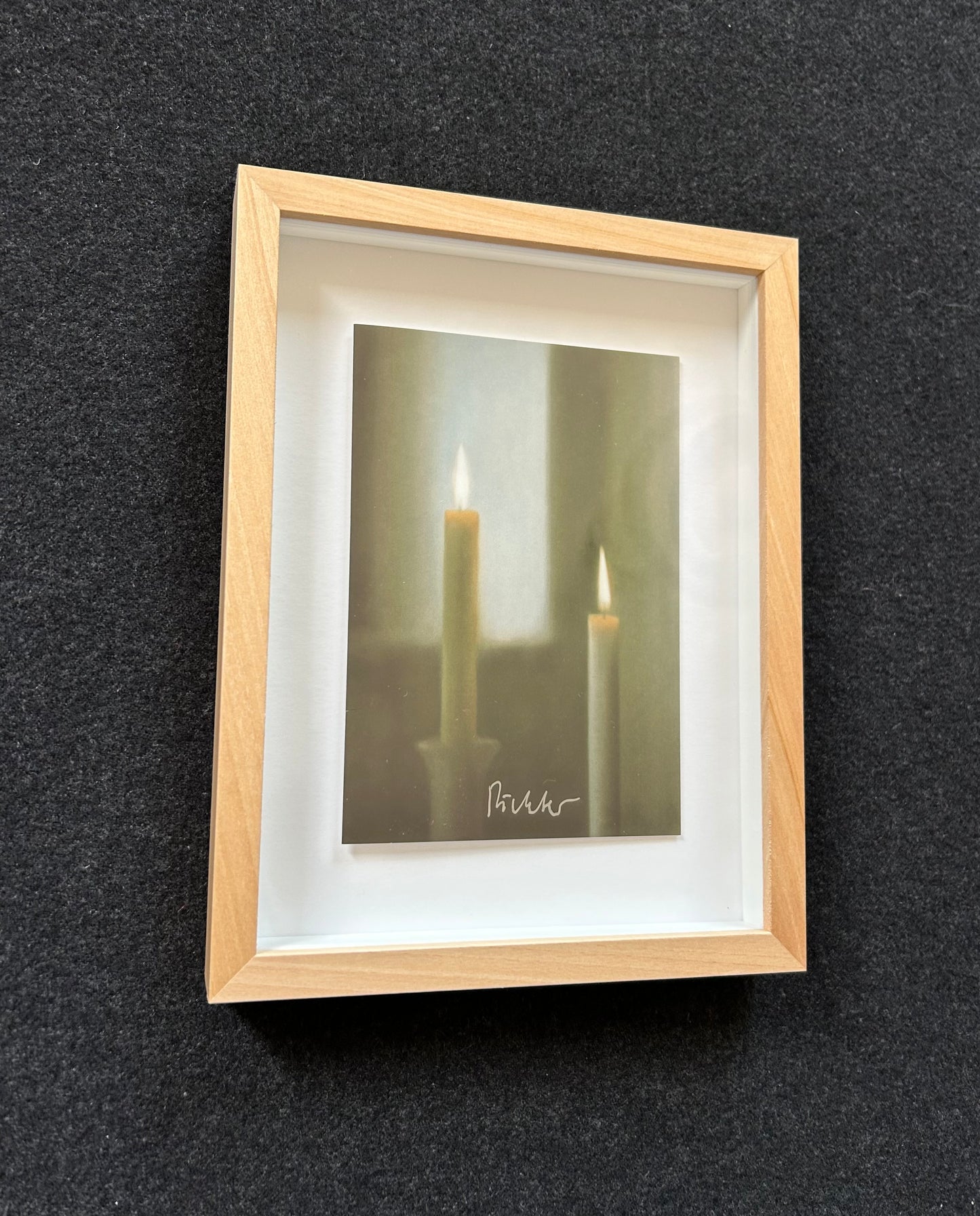 Gerhard Richter (1932) „Zwei Kerzen" - Kunstpostkarte mit Gefälligkeitssignatur