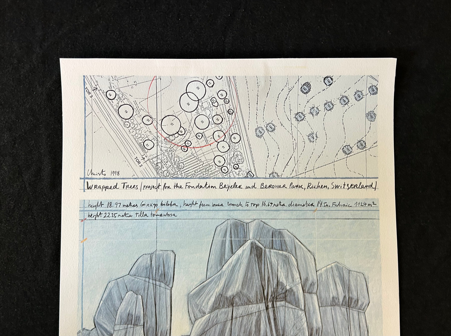 Christo (1935-2020) - „Wrapped Trees, 1998“ - (handsigniert)