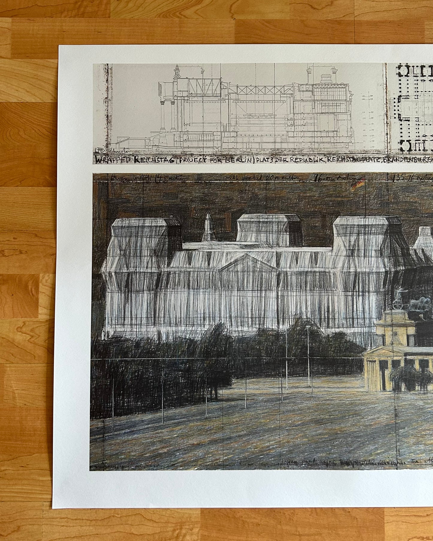 Christo (1935-2020) - „Wrapped Reichstag VI“ - handsigniert & nummeriert (Ex.: 165/500)