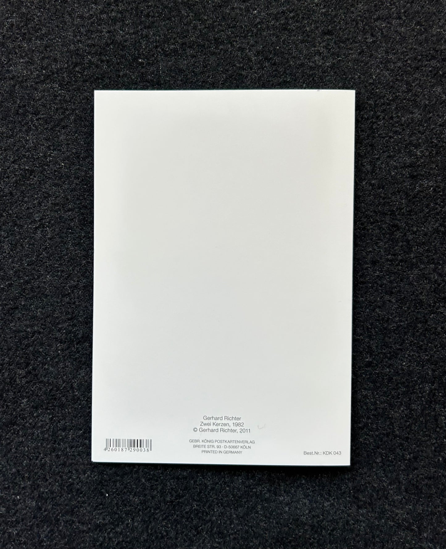 Gerhard Richter (1932) „Zwei Kerzen" - Kunstpostkarte mit Gefälligkeitssignatur