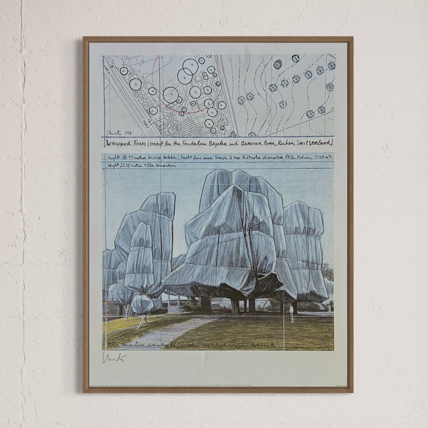 Christo (1935-2020) - „Wrapped Trees, 1998“ - (handsigniert)