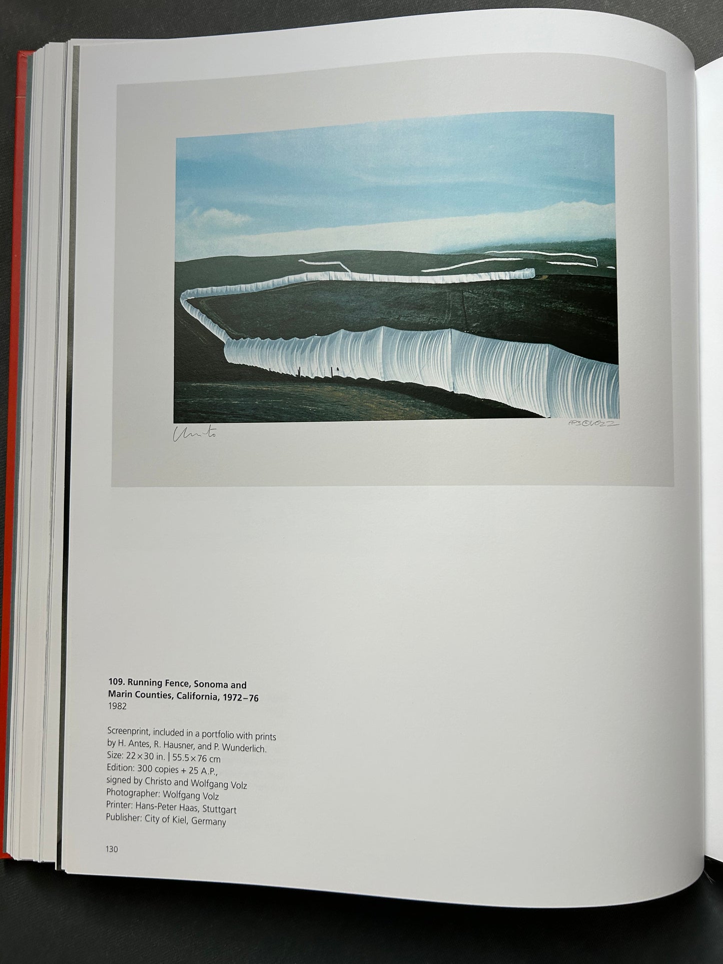 Christo (1935-2020) „Running Fence, Sonoma and Counties, California, 1972-76“ - handsigniert & nummeriert