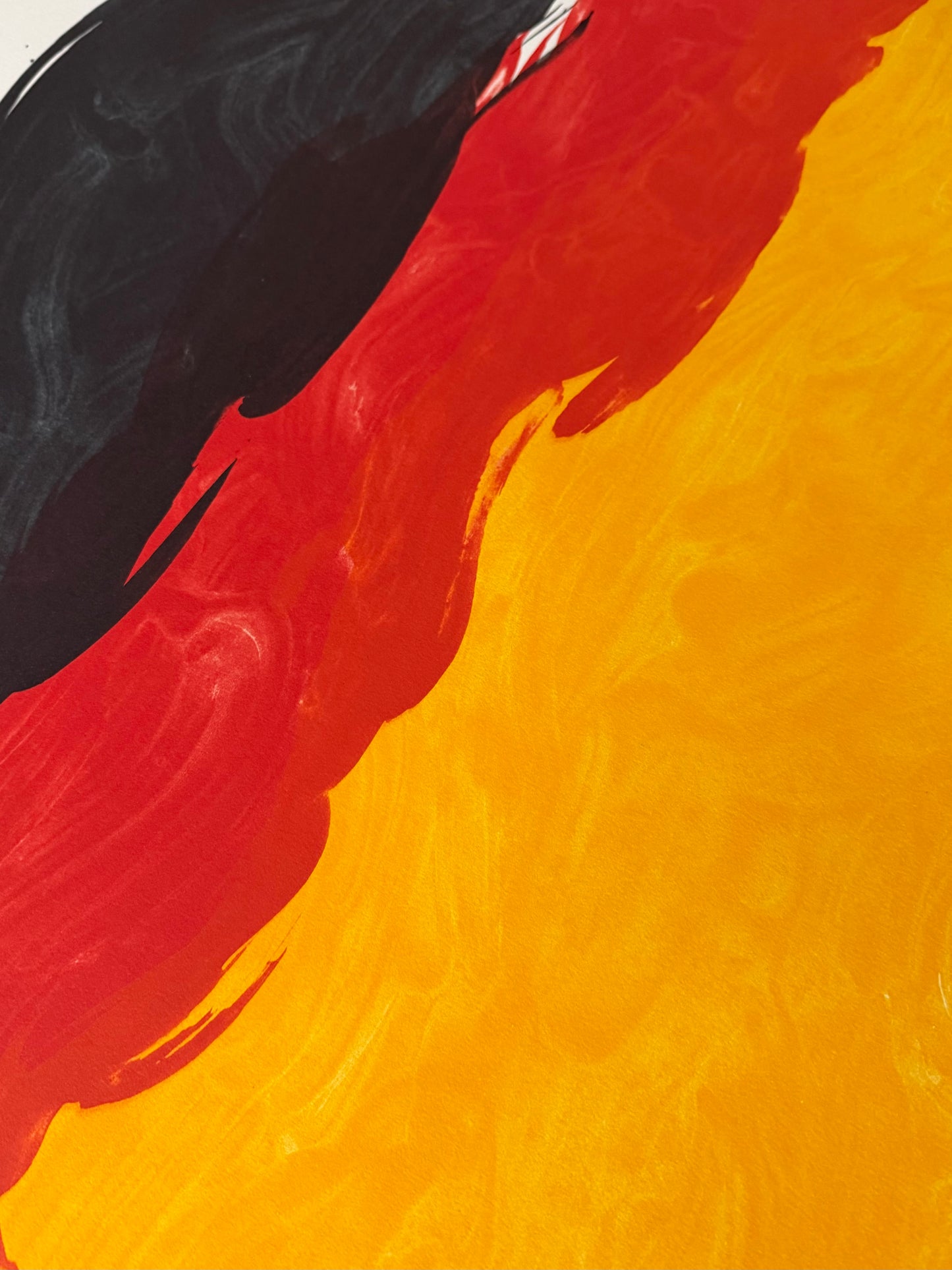 Günther Uecker (1930-2025) - „Schwarz.Rot.Gelb“ - signiert, datiert & nummeriert (Ex.: 34/69)