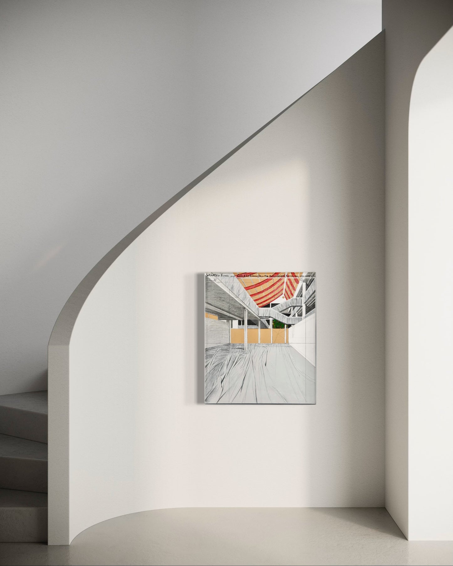 Christo (1935-2020) - „Wrapped Floors and Covered Windows, Project for Museum Würth, Künzelsau, Germany, 1995“ - handsigniert & nummeriert (Ex.: AP XXXVI/L)