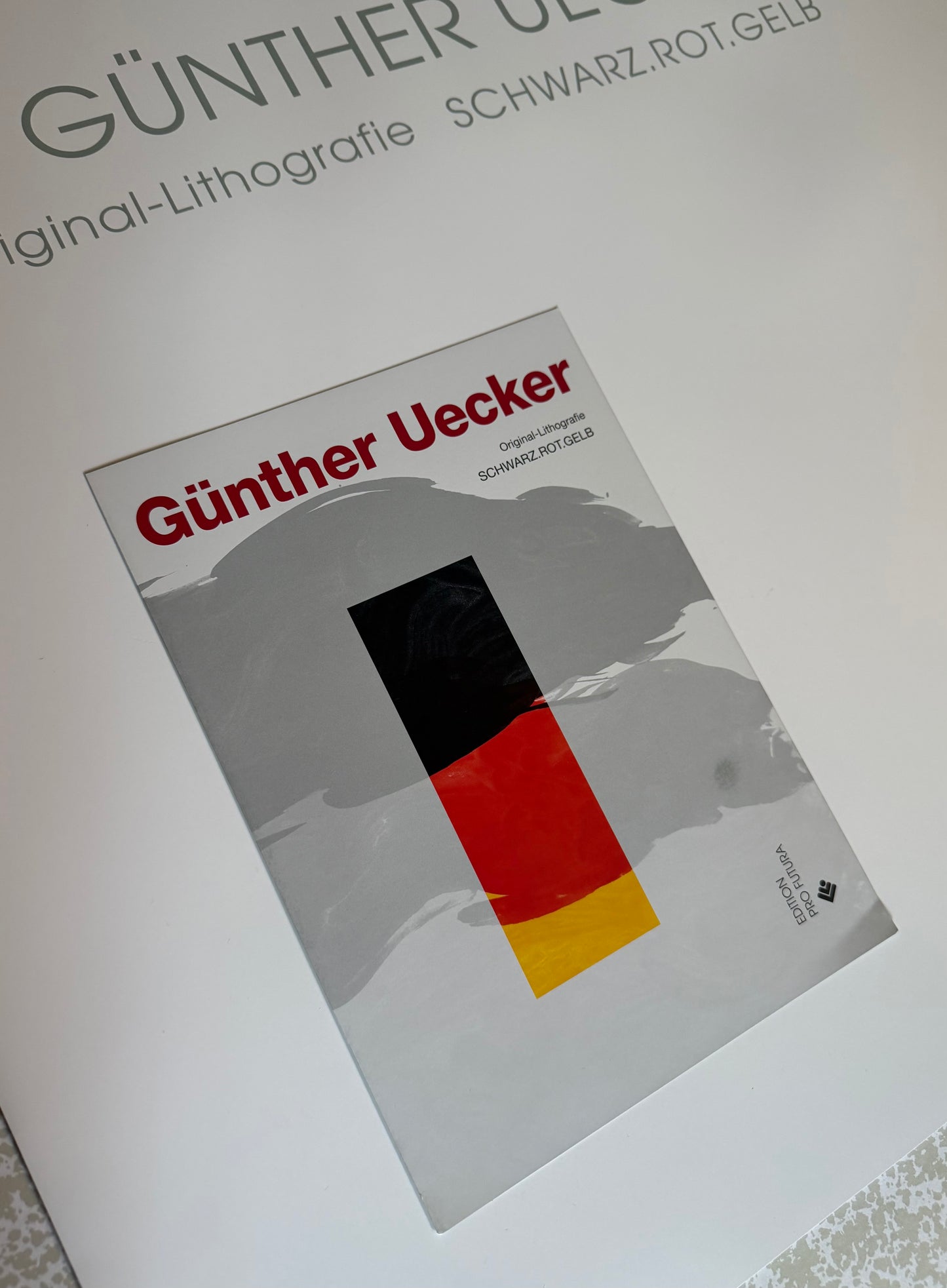 Günther Uecker (1930-2025) - „Schwarz.Rot.Gelb“ - signiert, datiert & nummeriert (Ex.: 34/69)