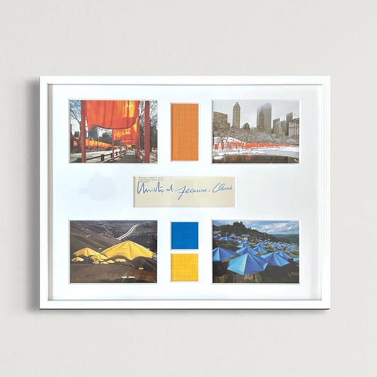 Christo - Collage ikonischer US-Projekte (handsigniert)