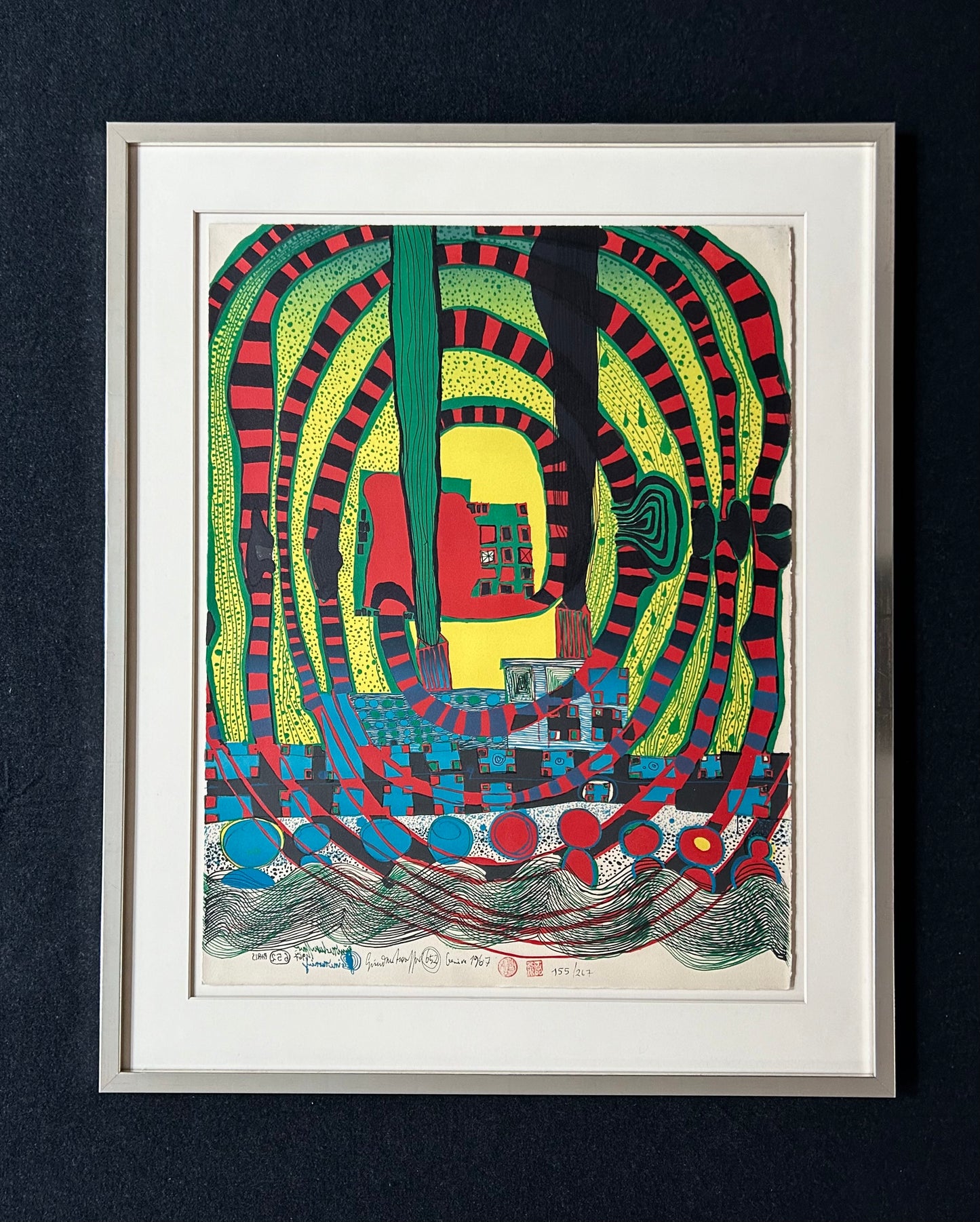 Friedensreich Hundertwasser: „Seereise II“ - Signiert, datiert, nummeriert und gestempelt