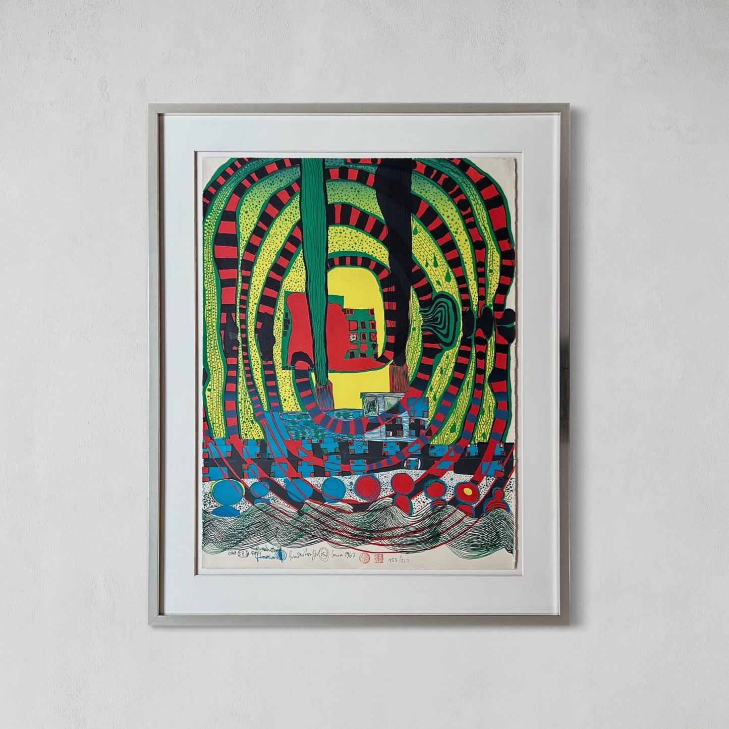 Friedensreich Hundertwasser: „Seereise II“ - Signiert, datiert, nummeriert und gestempelt