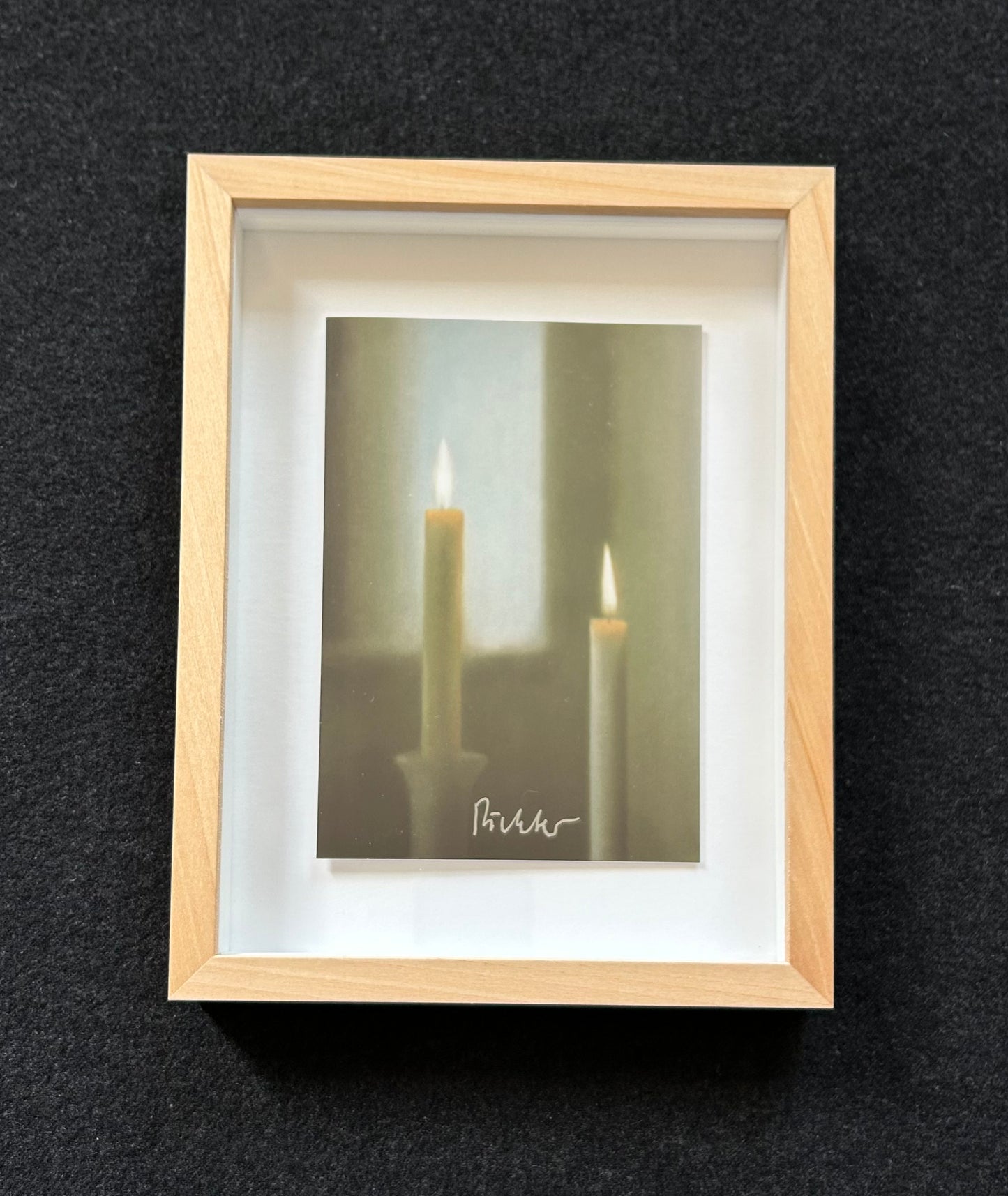 Gerhard Richter (1932) „Zwei Kerzen" - Kunstpostkarte mit Gefälligkeitssignatur