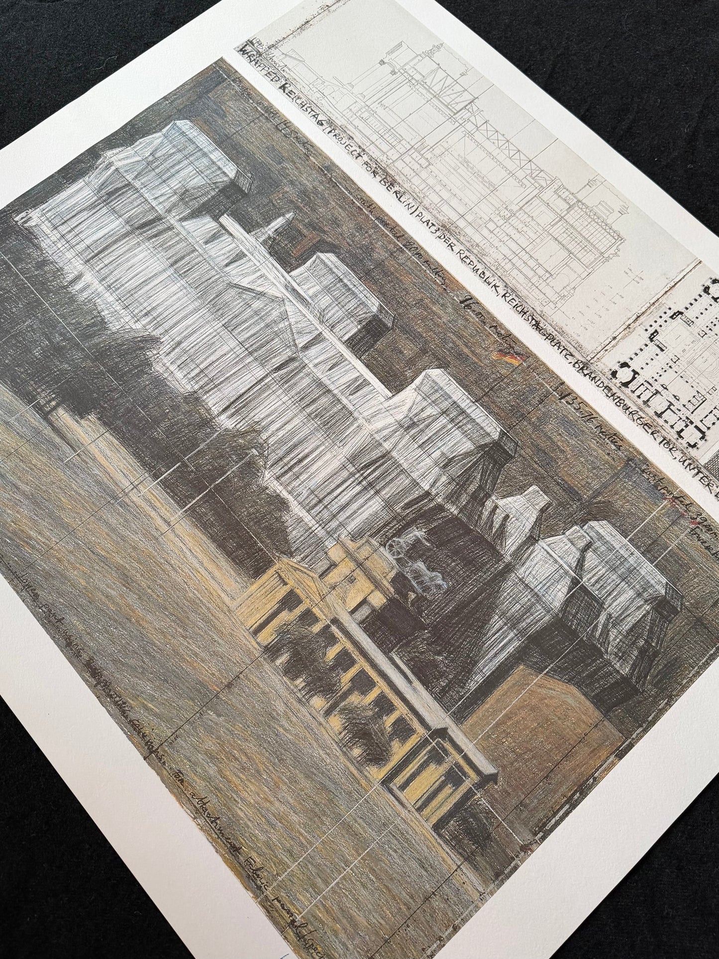 Christo (1935-2020) „Wrapped Reichstag, Project for Berlin" - handsigniert
