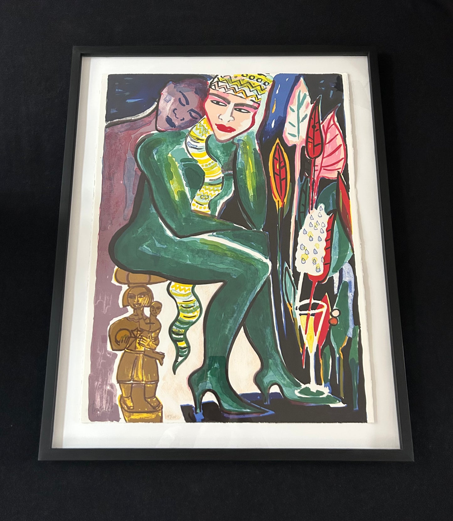 Elvira Bach (1951) „Ohne Titel (Grün)“ - signiert & nummeriert