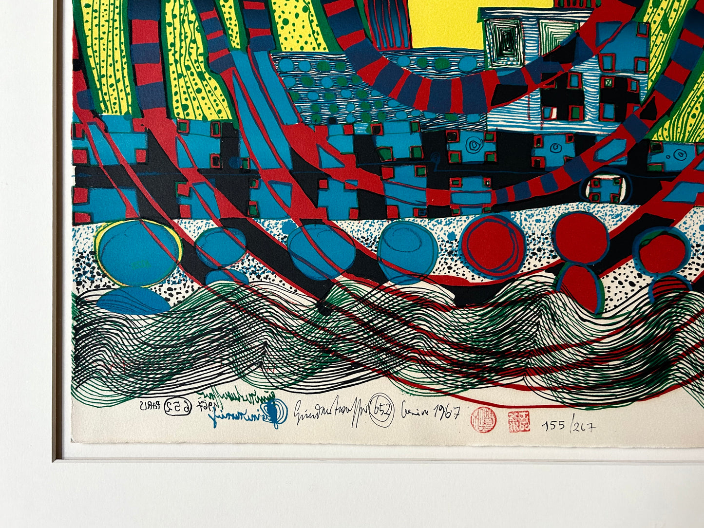 Friedensreich Hundertwasser: „Seereise II“ - Signiert, datiert, nummeriert und gestempelt