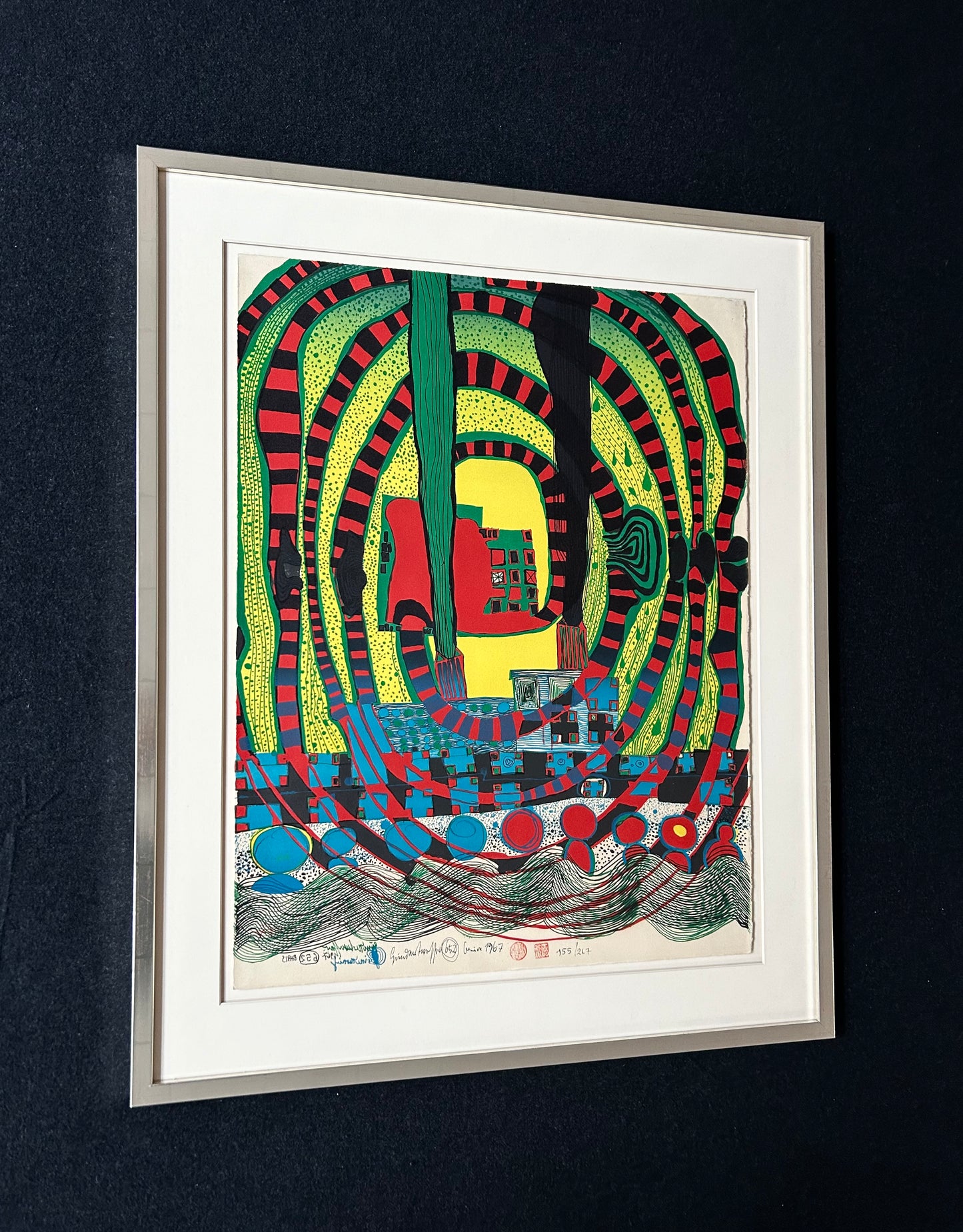 Friedensreich Hundertwasser: „Seereise II“ - Signiert, datiert, nummeriert und gestempelt