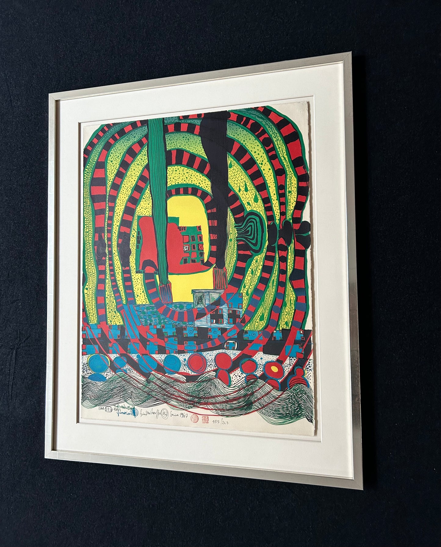 Friedensreich Hundertwasser: „Seereise II“ - Signiert, datiert, nummeriert und gestempelt