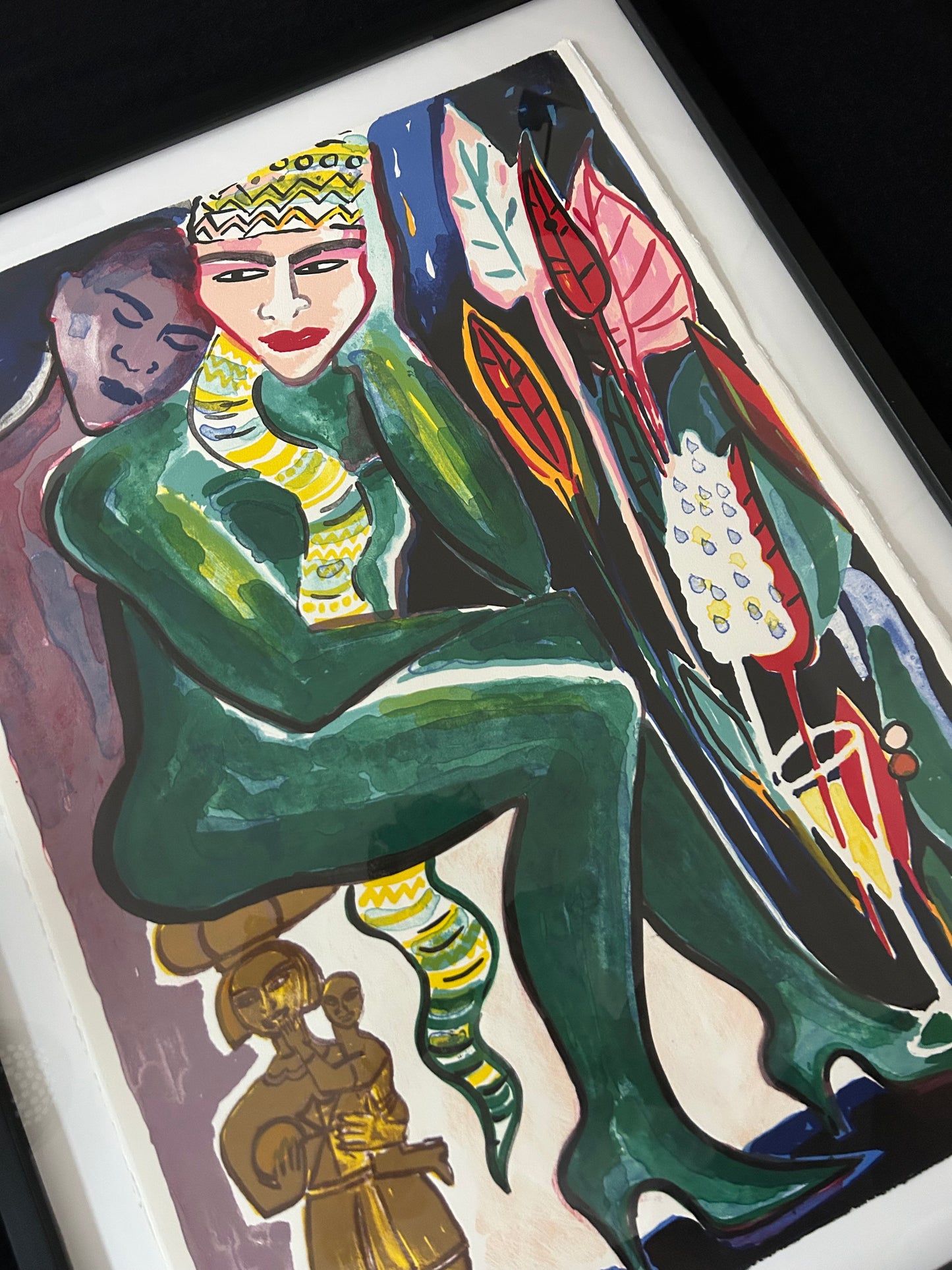 Elvira Bach (1951) „Ohne Titel (Grün)“ - signiert & nummeriert