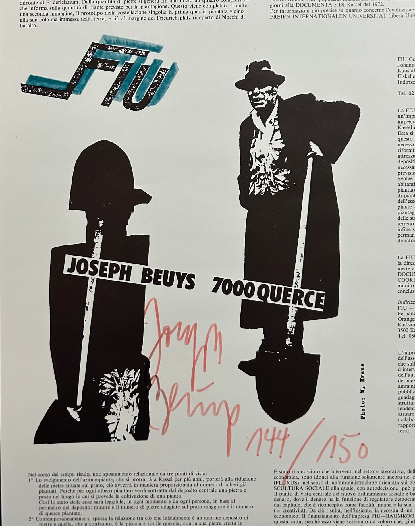Joseph Beuys - „7000 Querce“ - signiert & nummeriert