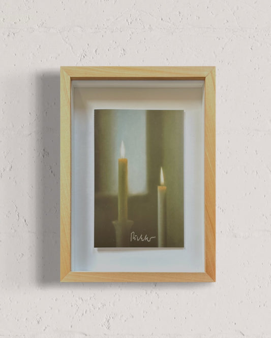 Gerhard Richter (1932) „Zwei Kerzen" - Kunstpostkarte mit Gefälligkeitssignatur