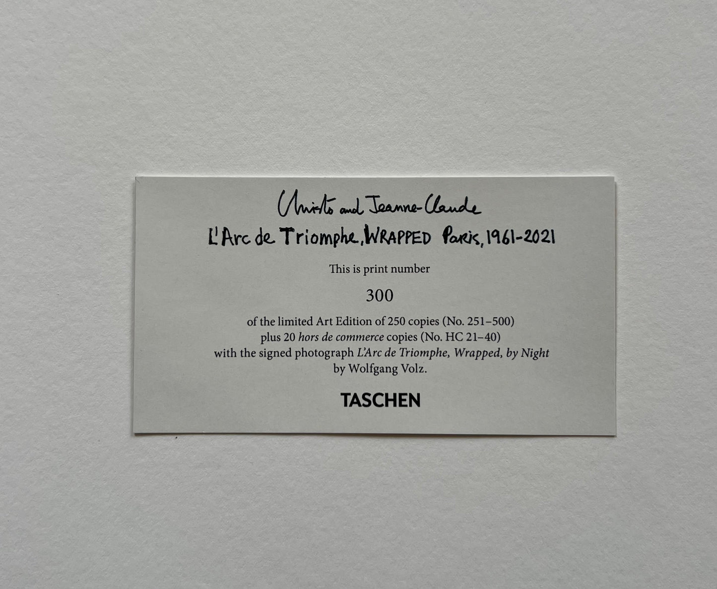 Christo „L‘Arc de Triomphe, by Night“ - signiert & nummeriert