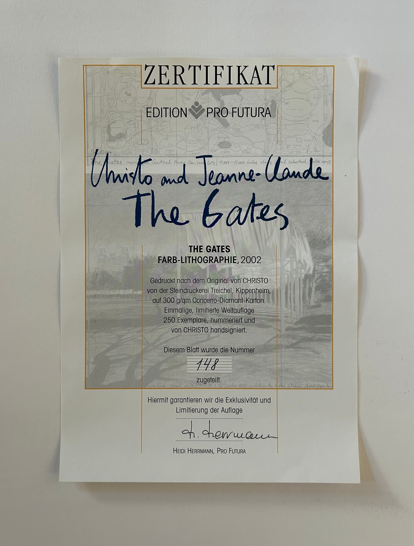 Christo (1935-2020) - „The Gates, 2022“ - (handsigniert & nummeriert)