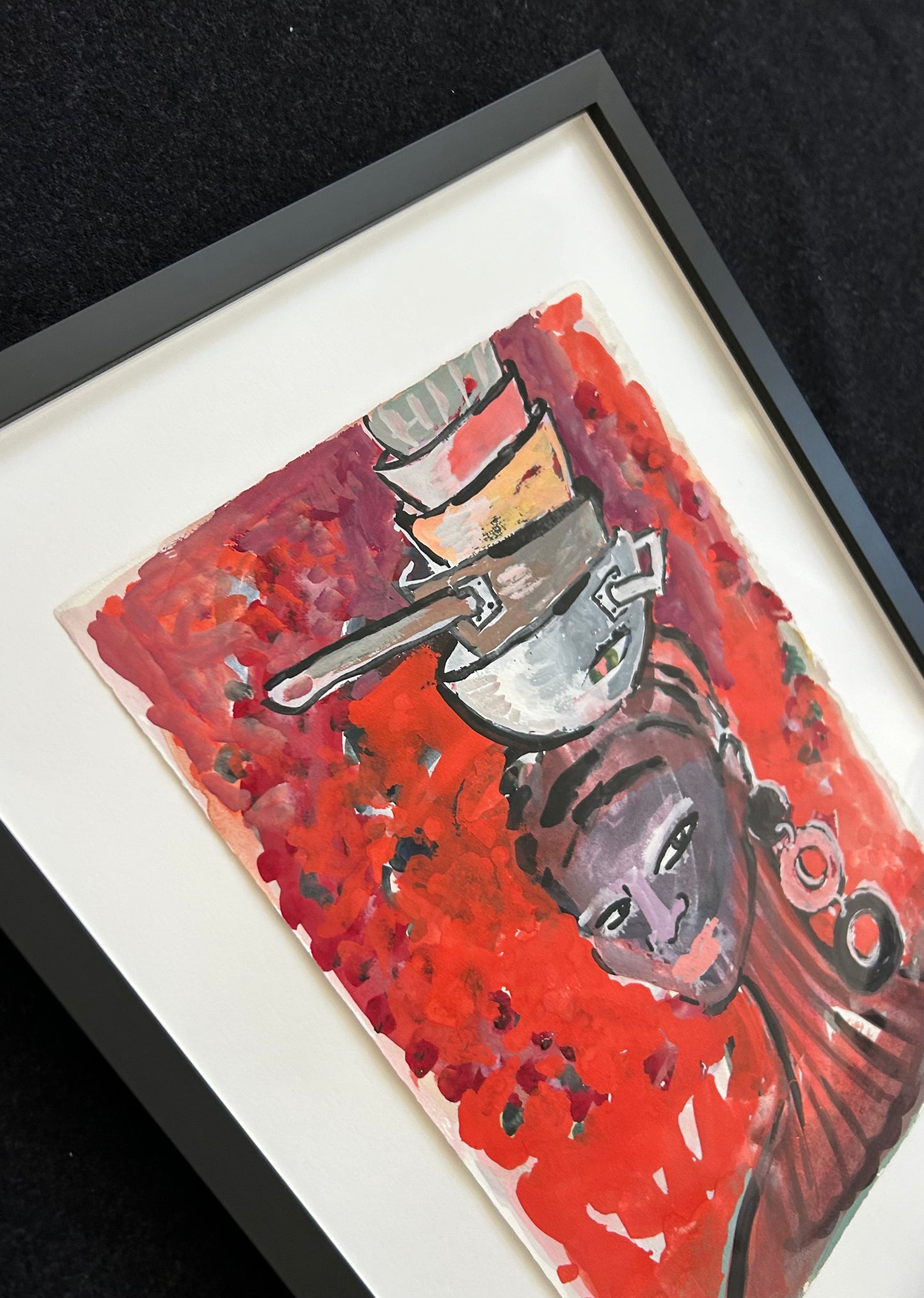 Elvira Bach (1951) - „Küchendiva“ (signiert & datiert), Aquarell auf Bütten