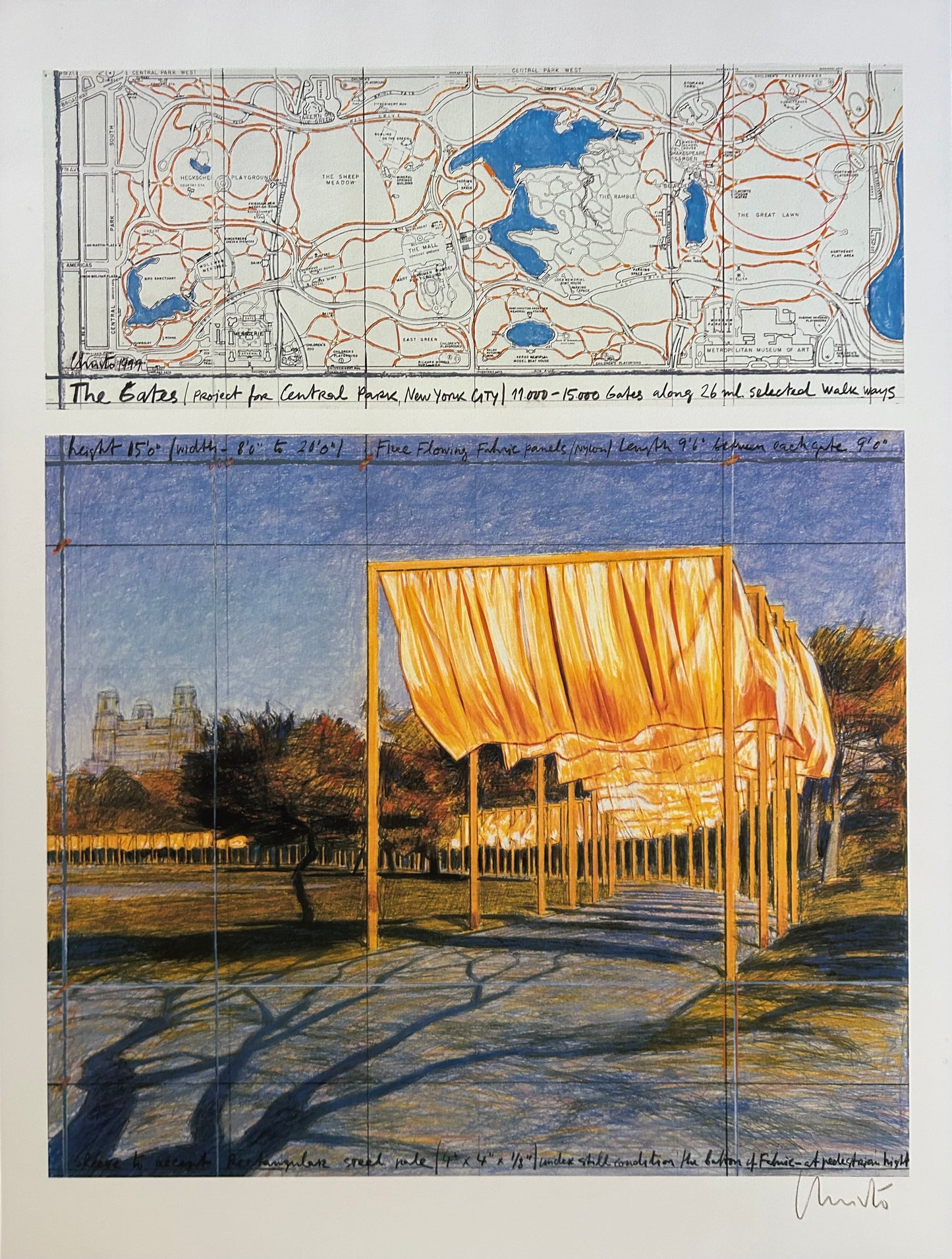 Christo (1935-2020) - „The Gates, 2022“ - (handsigniert & nummeriert)