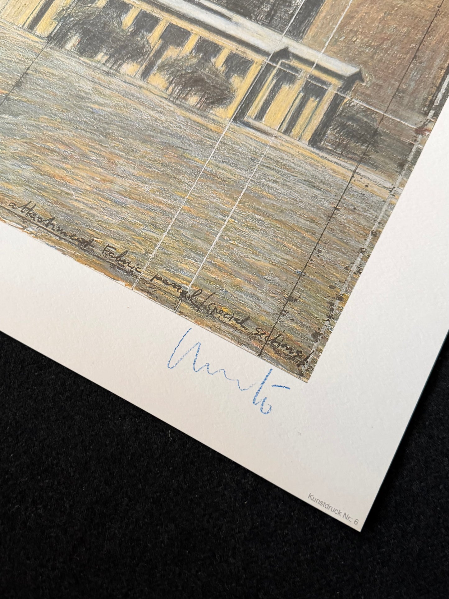 Christo (1935-2020) „Wrapped Reichstag, Project for Berlin" - handsigniert