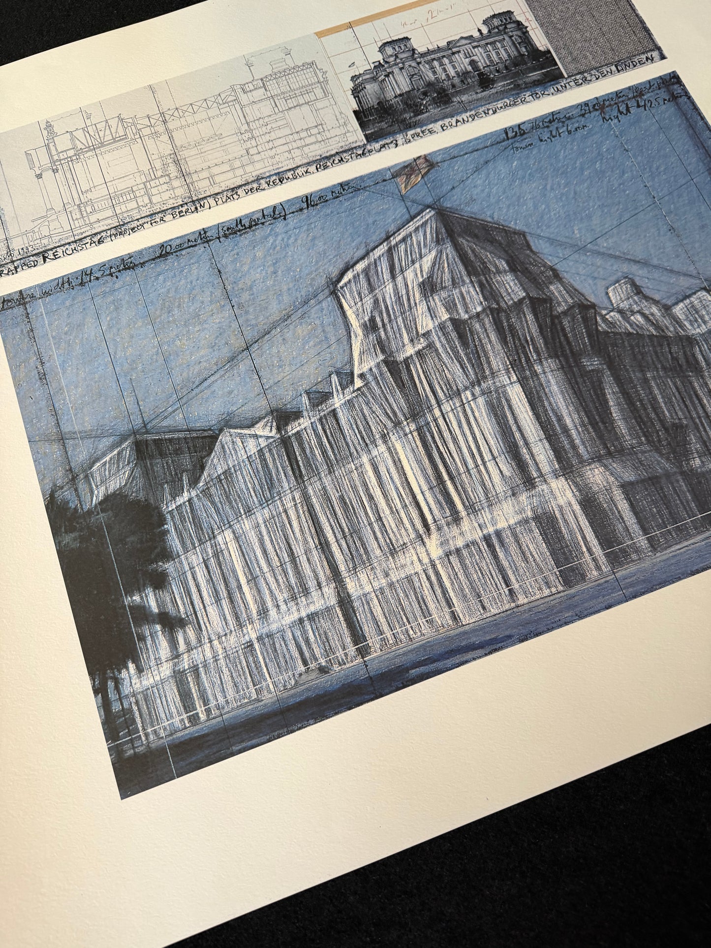 Christo (1935-2020) „Wrapped Reichstag, Project for Berlin" - handsigniert