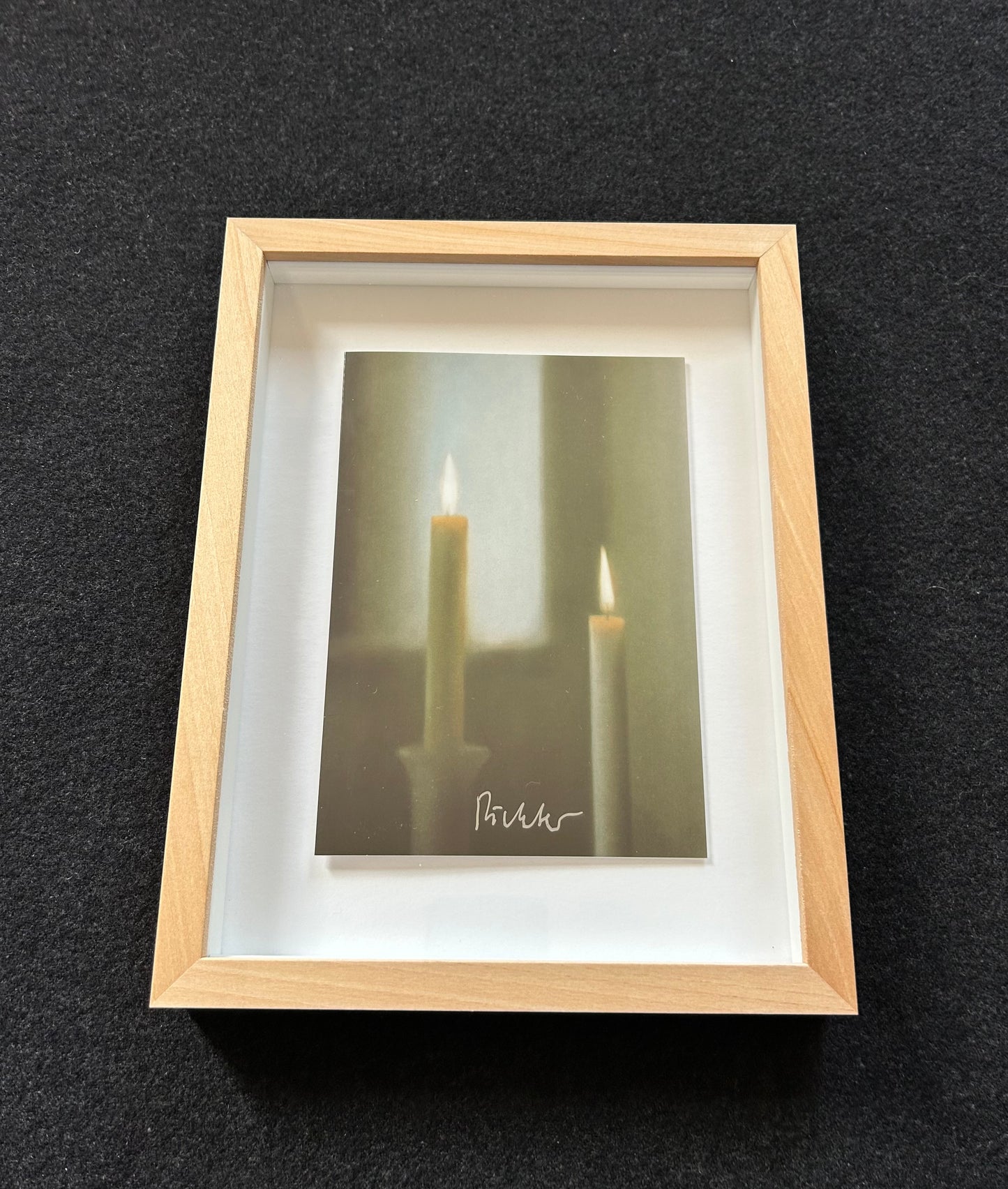 Gerhard Richter (1932) „Zwei Kerzen" - Kunstpostkarte mit Gefälligkeitssignatur