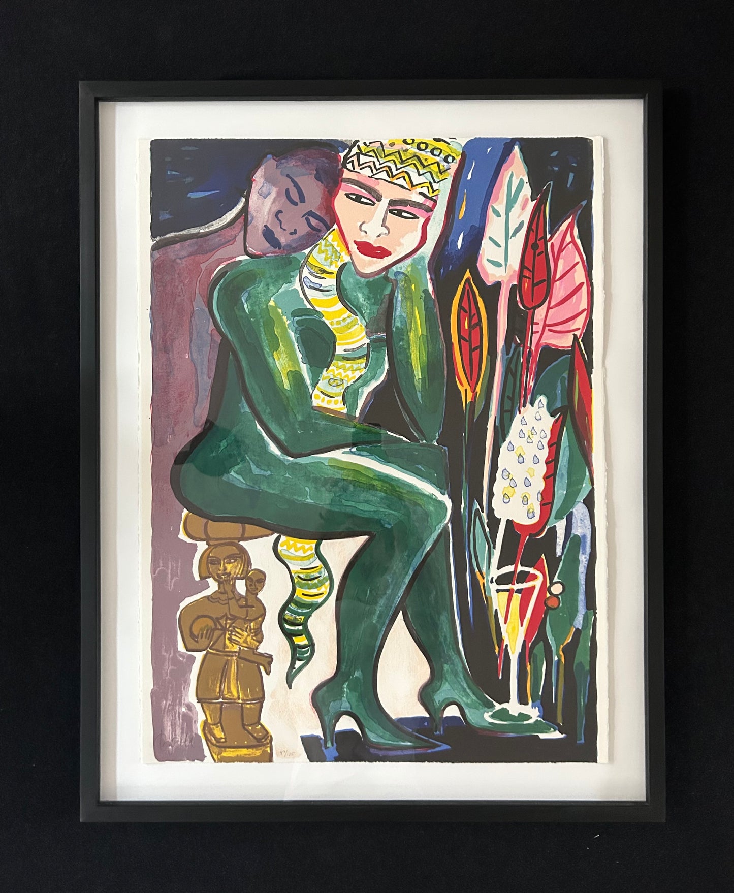 Elvira Bach (1951) „Ohne Titel (Grün)“ - signiert & nummeriert