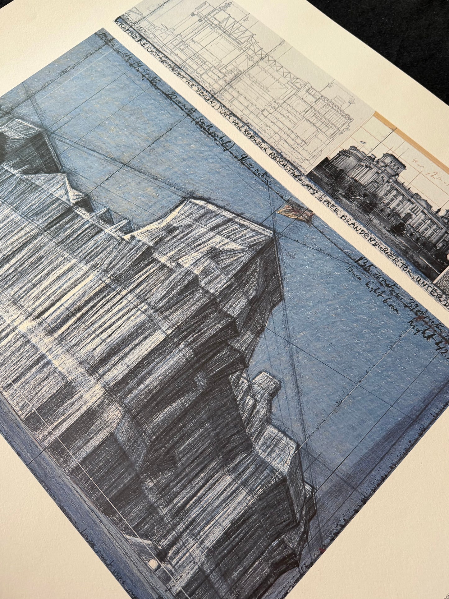 Christo (1935-2020) „Wrapped Reichstag, Project for Berlin" - handsigniert