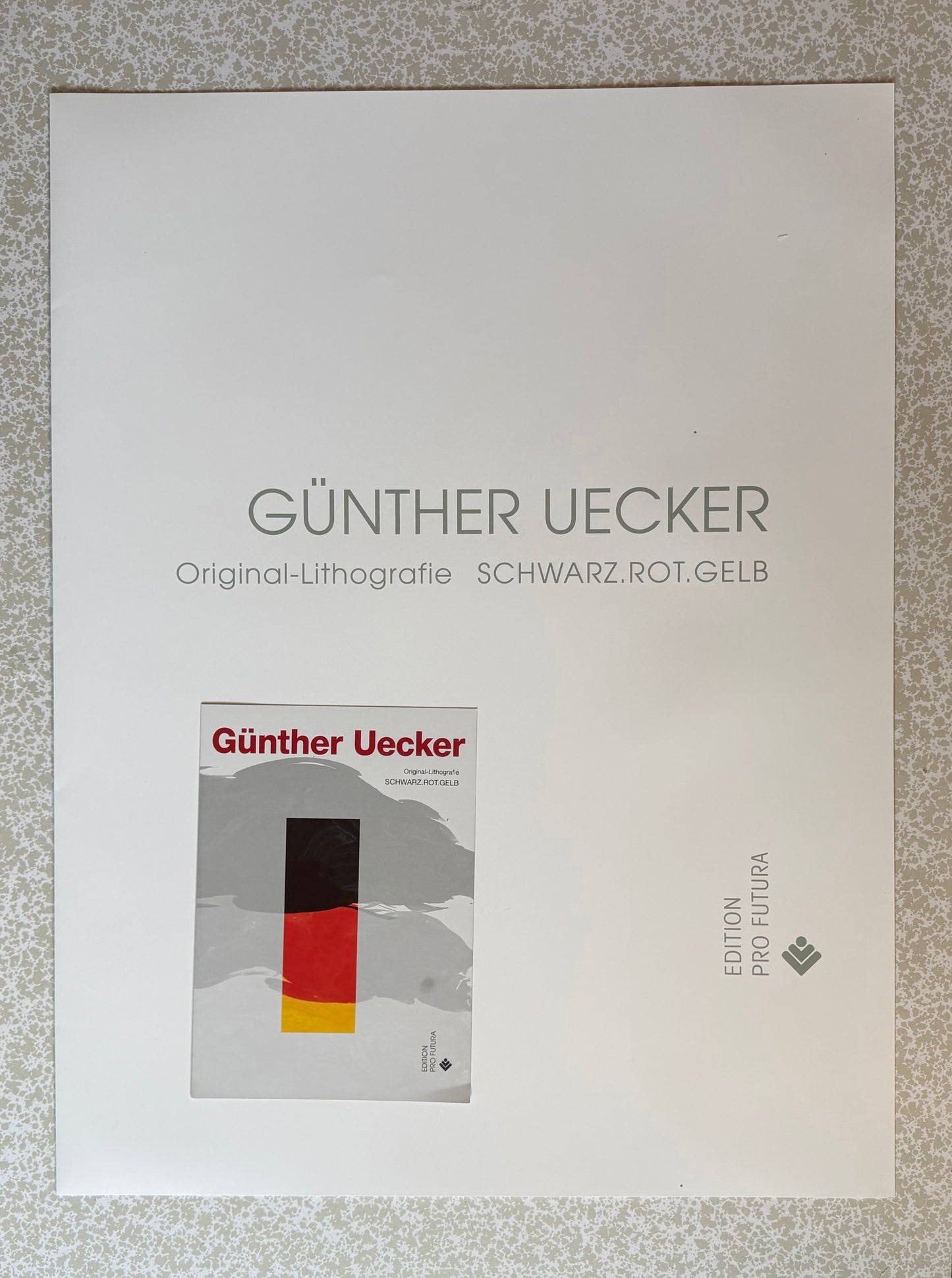 Günther Uecker (1930-2025) - „Schwarz.Rot.Gelb“ - signiert, datiert & nummeriert (Ex.: 34/69)
