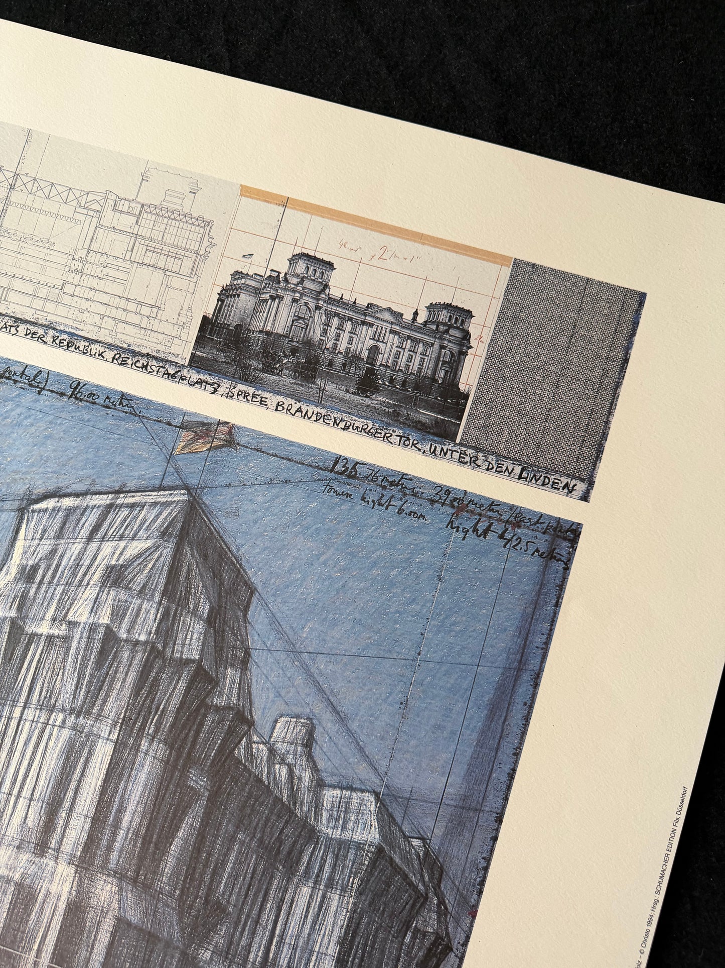 Christo (1935-2020) „Wrapped Reichstag, Project for Berlin" - handsigniert