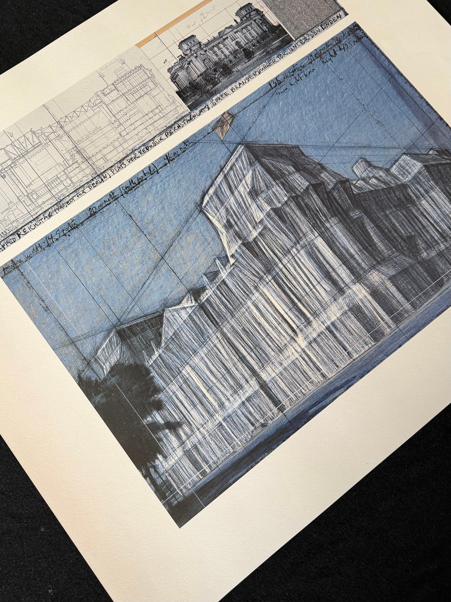 Christo (1935-2020) „Wrapped Reichstag, Project for Berlin" - handsigniert