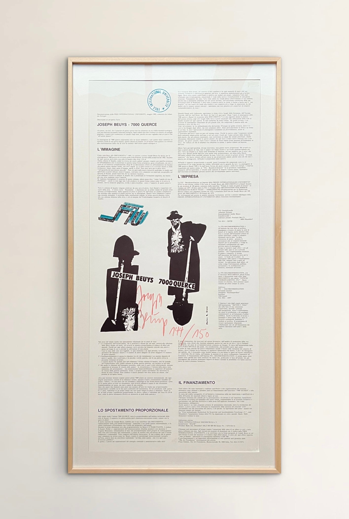 Joseph Beuys - „7000 Querce“ - signiert & nummeriert