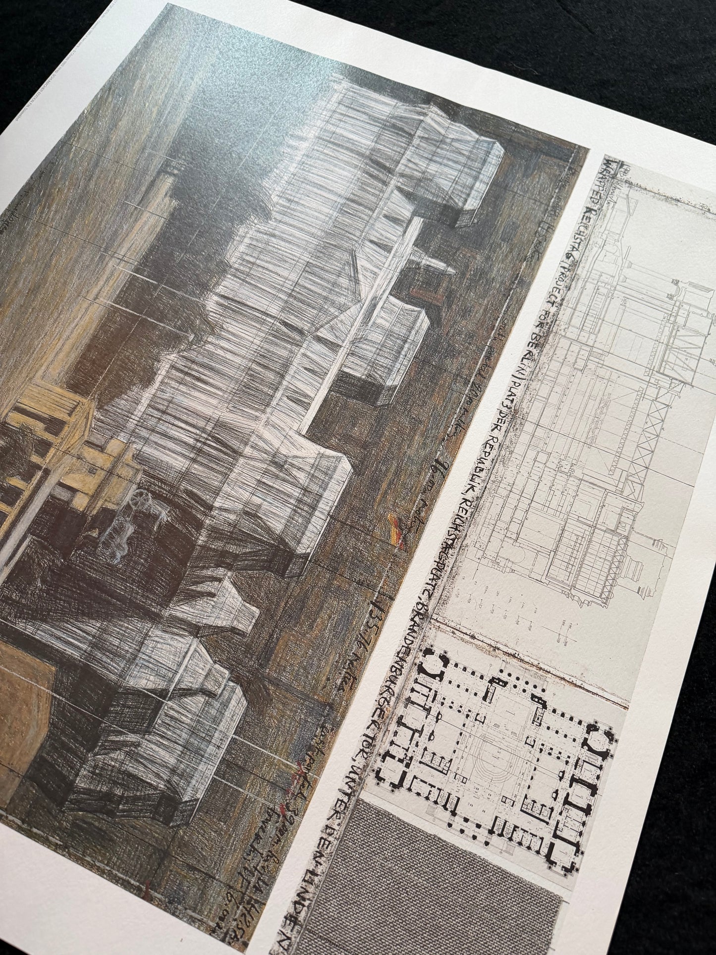 Christo (1935-2020) „Wrapped Reichstag, Project for Berlin" - handsigniert