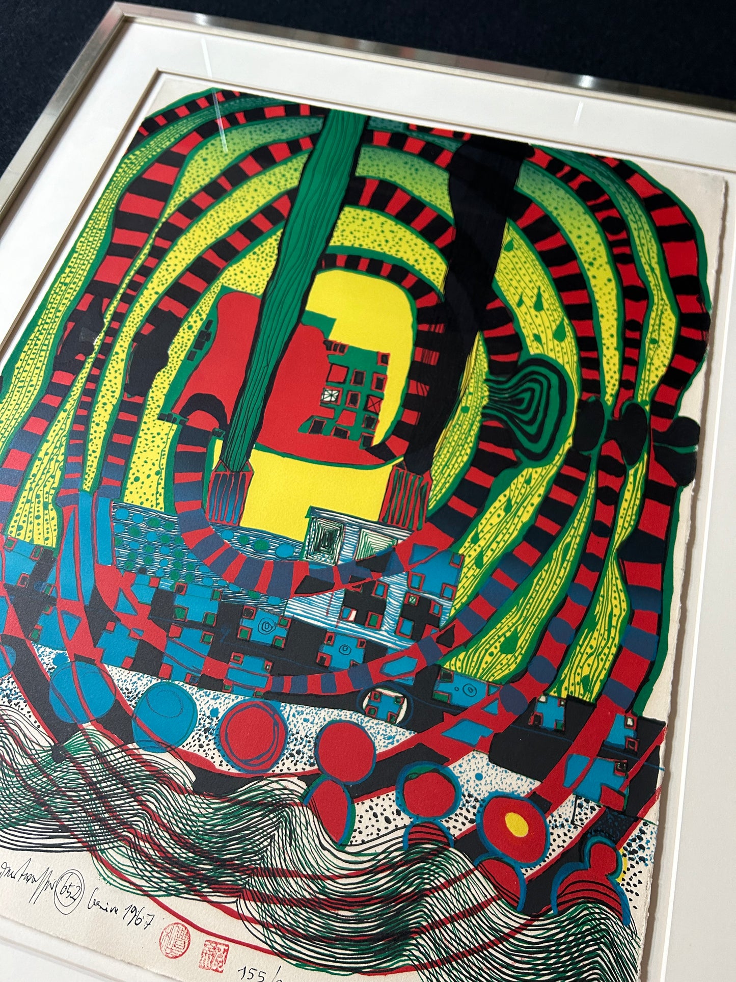 Friedensreich Hundertwasser: „Seereise II“ - Signiert, datiert, nummeriert und gestempelt