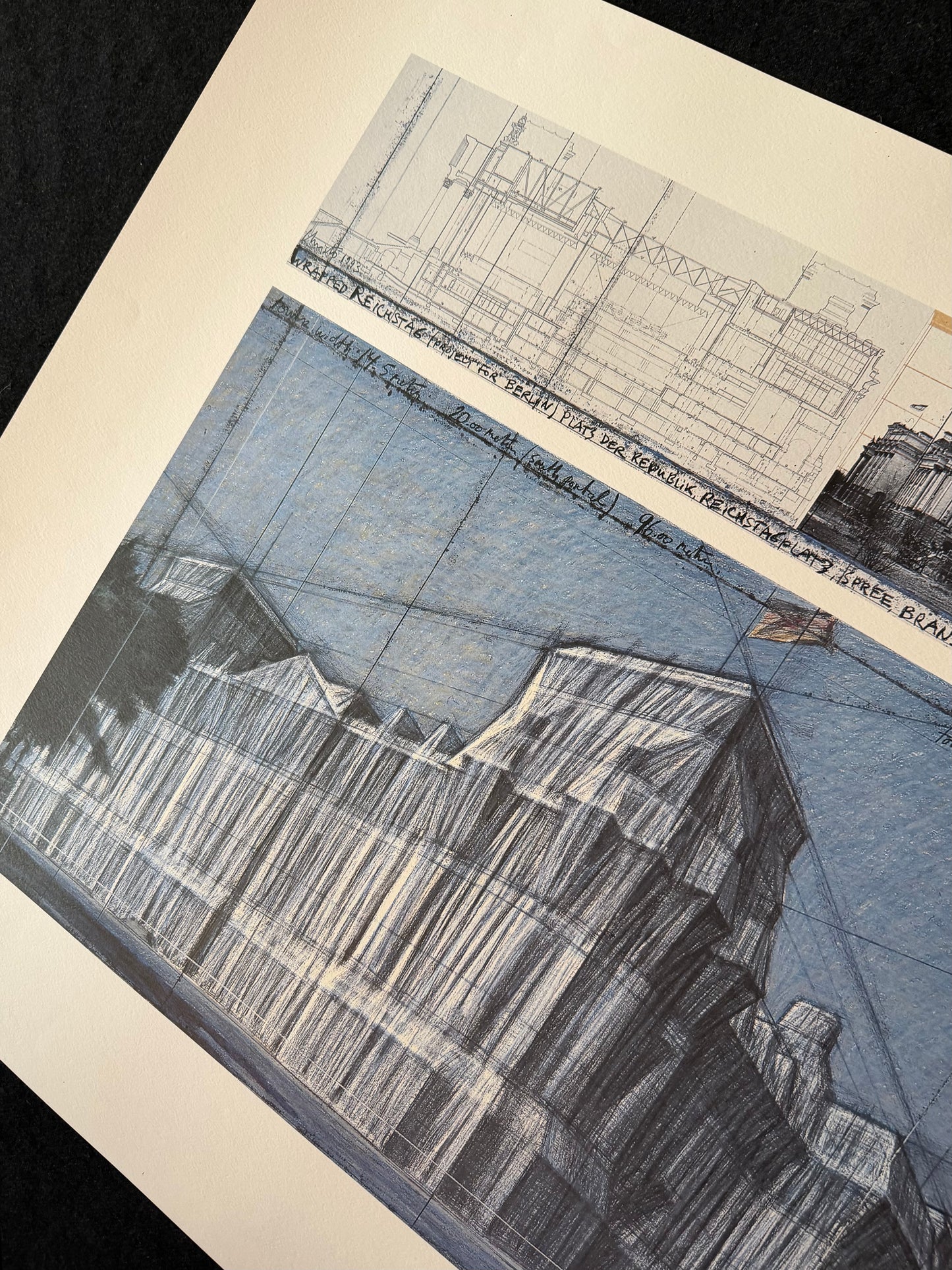 Christo (1935-2020) „Wrapped Reichstag, Project for Berlin" - handsigniert