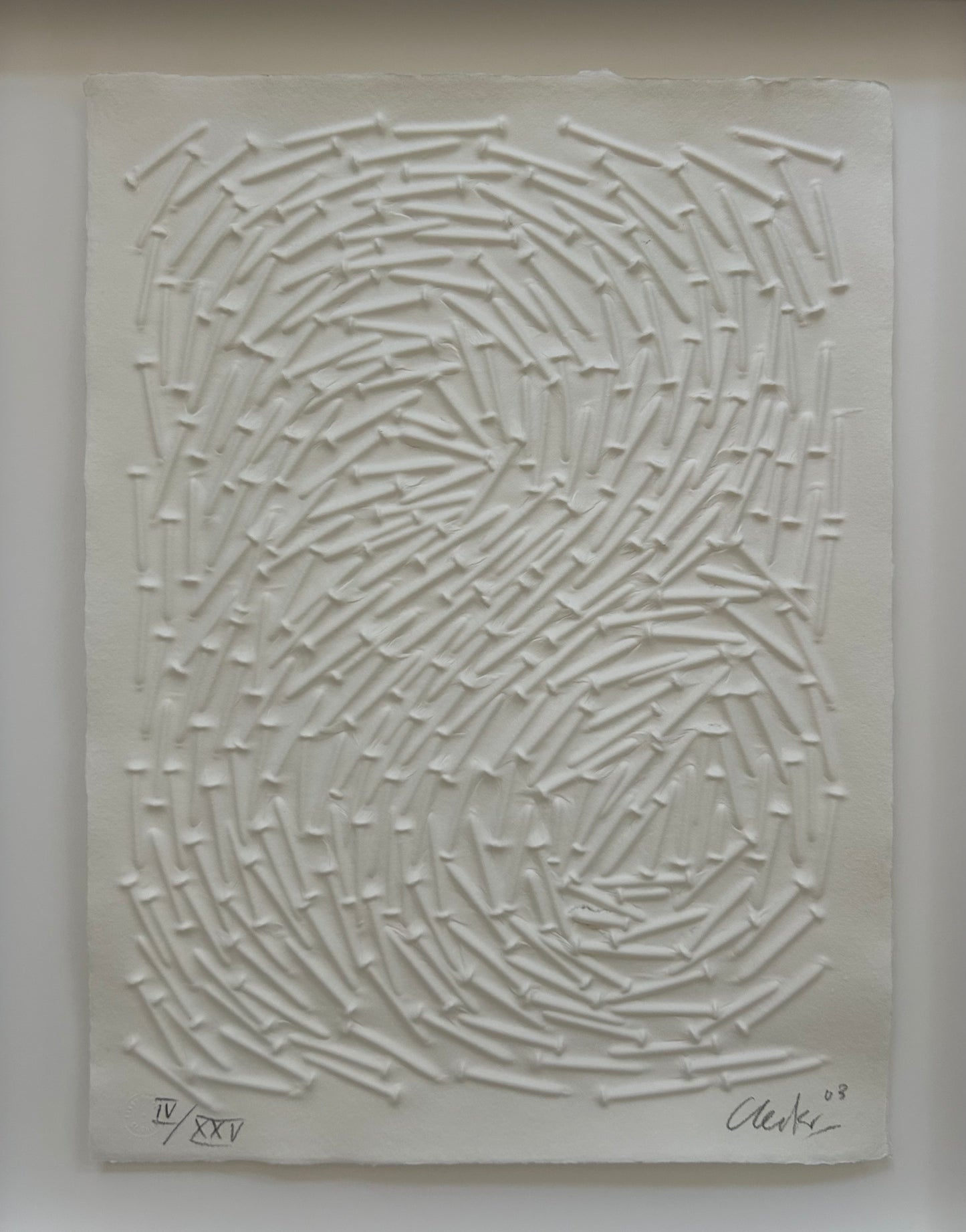 Günther Uecker (1930) - „Ohne Titel“ - signiert, datiert & nummeriert (Ex.: IV/XXV)