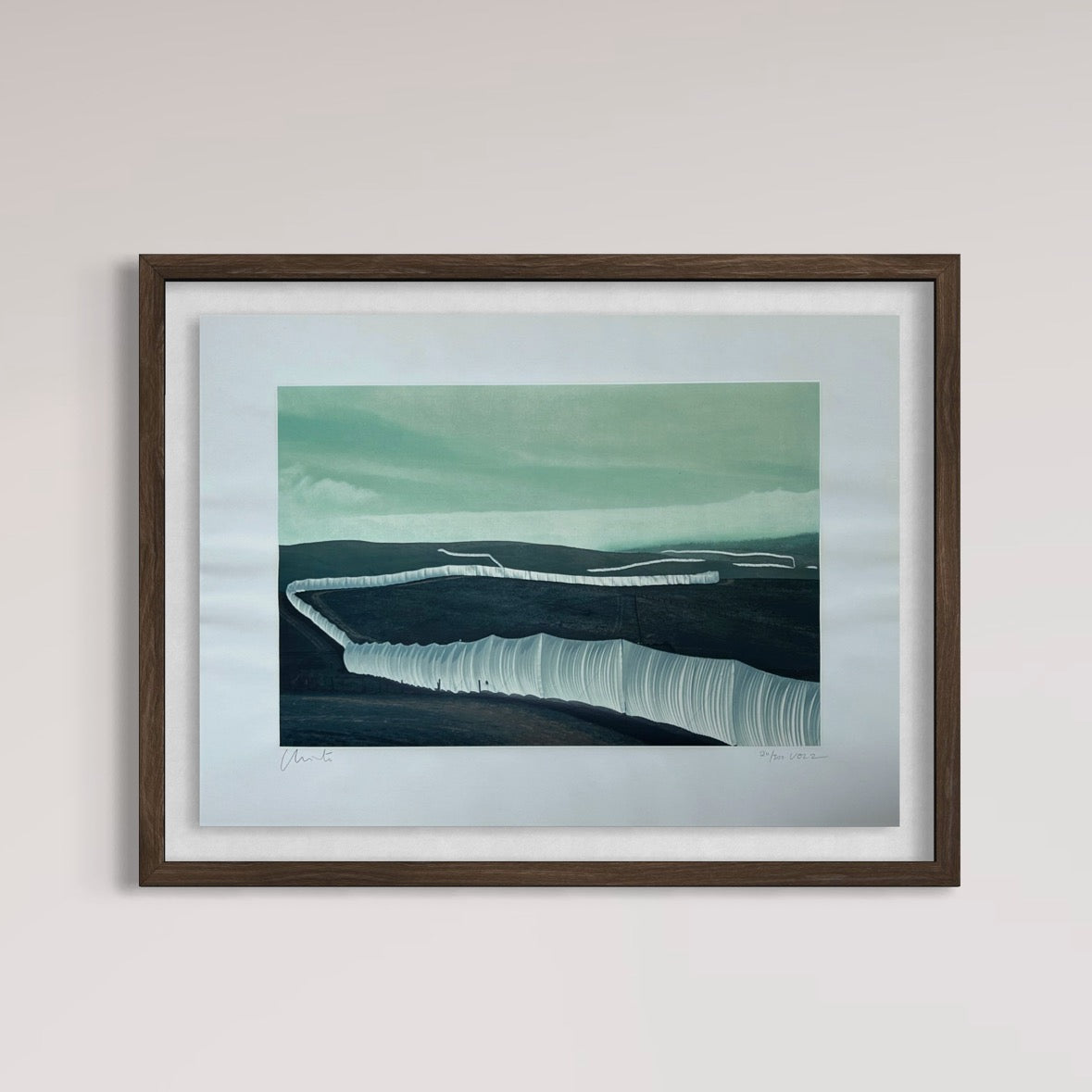 Christo (1935-2020) „Running Fence, Sonoma and Counties, California, 1972-76“ - handsigniert & nummeriert