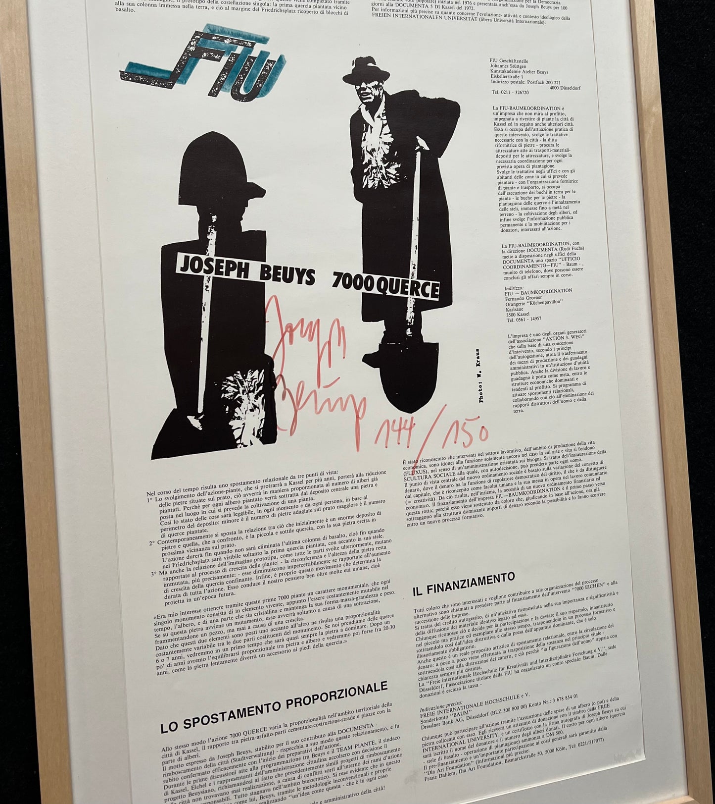 Joseph Beuys - „7000 Querce“ - signiert & nummeriert