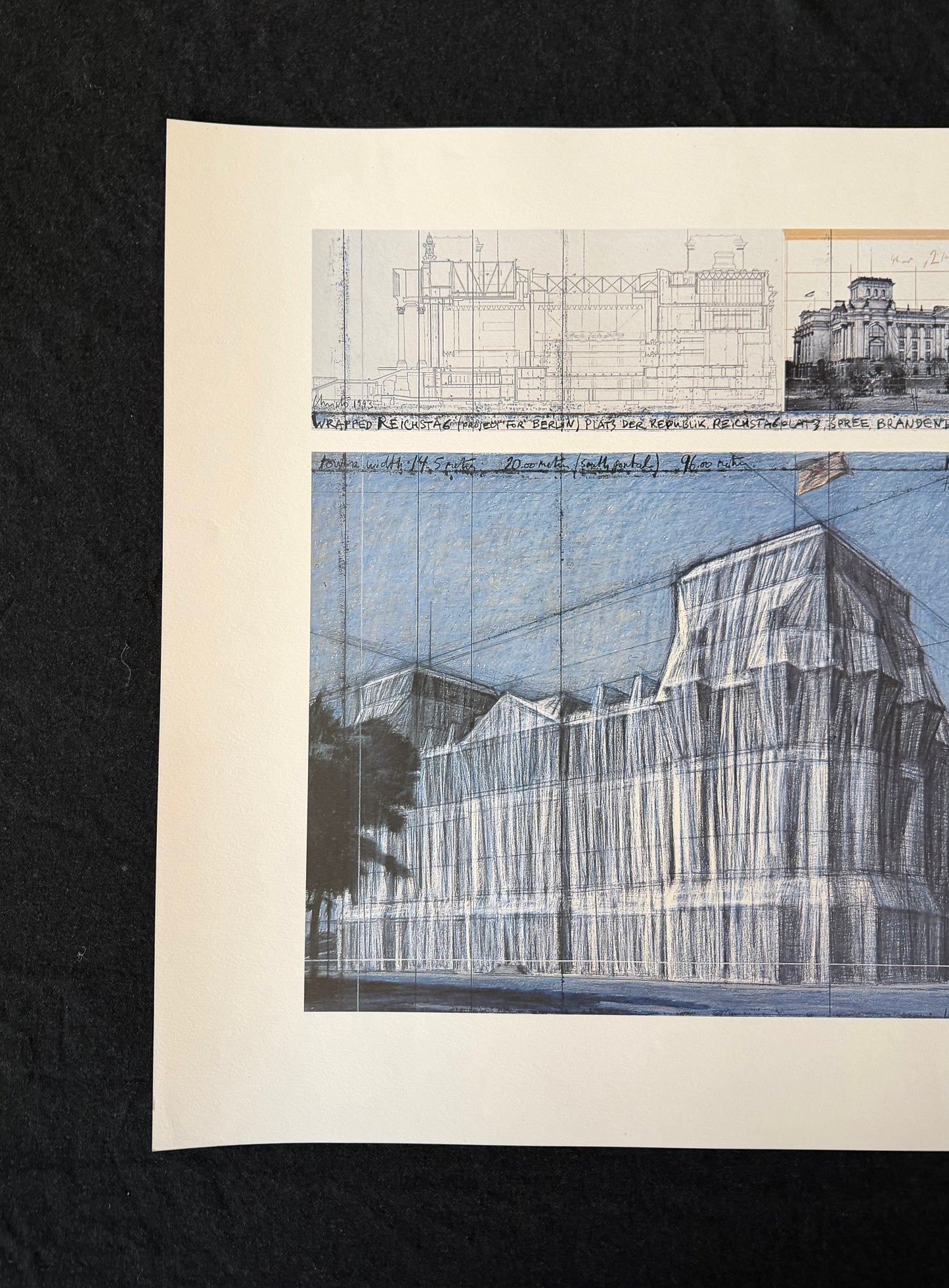Christo (1935-2020) „Wrapped Reichstag, Project for Berlin" - handsigniert