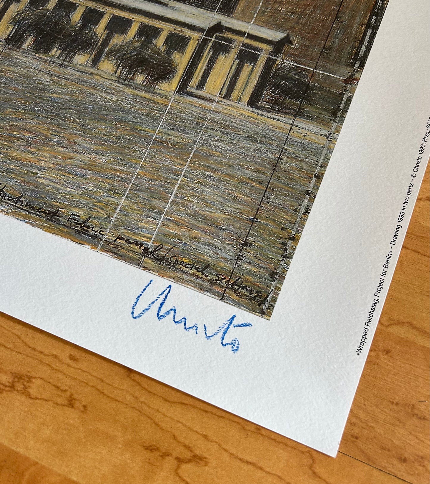 Christo (1935-2020) - „Wrapped Reichstag VI“ - handsigniert & nummeriert (Ex.: 165/500)