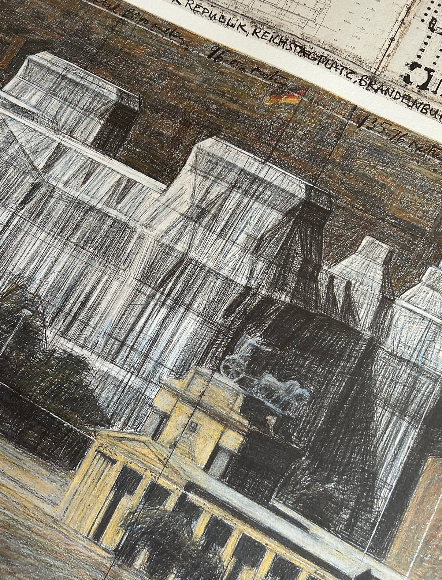 Christo (1935-2020) - „Wrapped Reichstag VI“ - handsigniert & nummeriert (Ex.: 165/500)