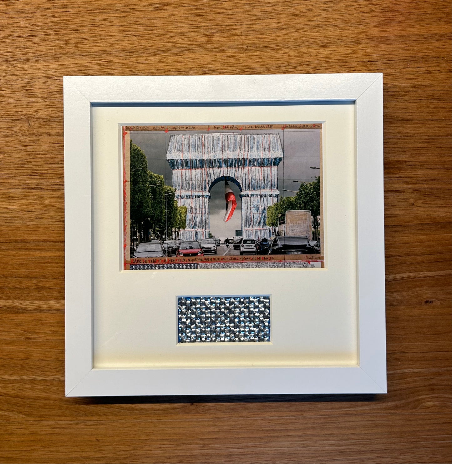 Christo - „Arc de Triomphe“ Offsetdruck mit Stofffetzen