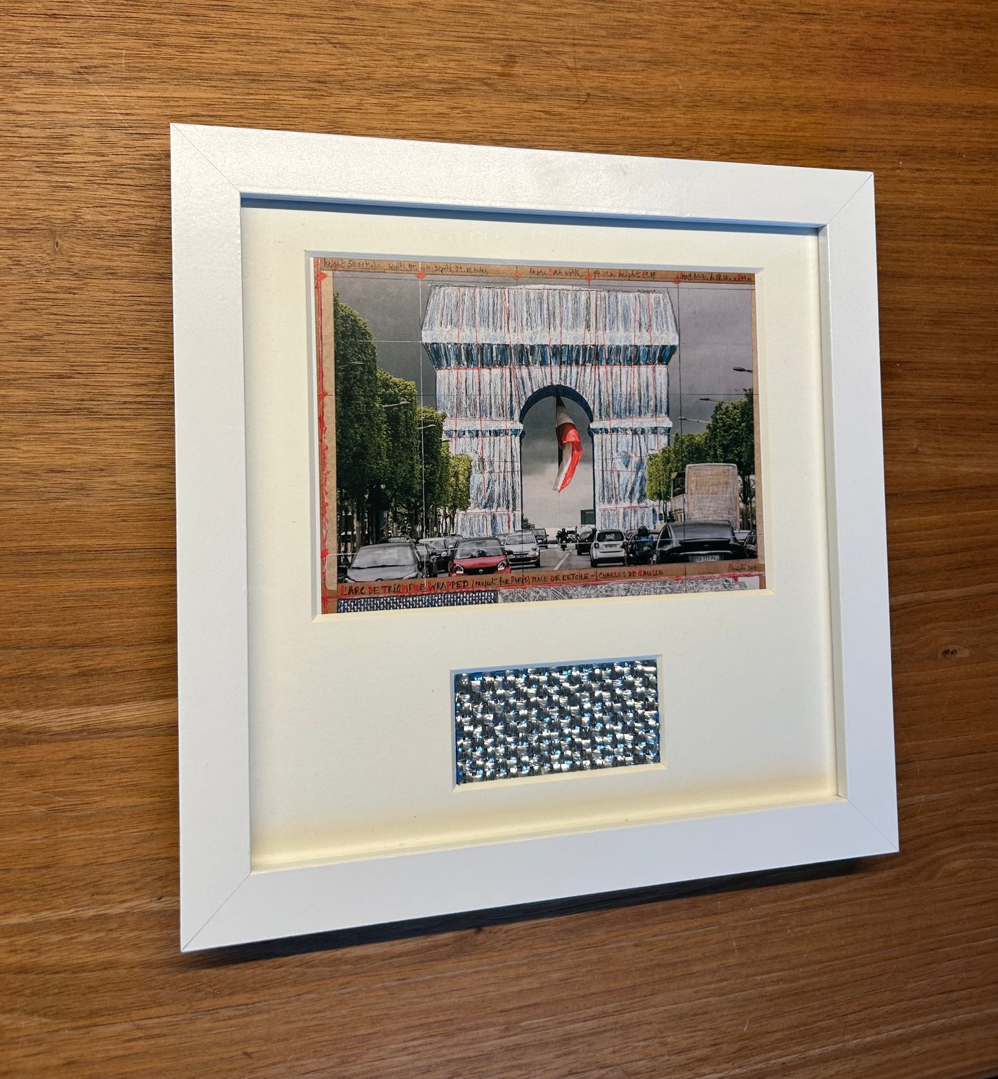 Christo - „Arc de Triomphe“ Offsetdruck mit Stofffetzen