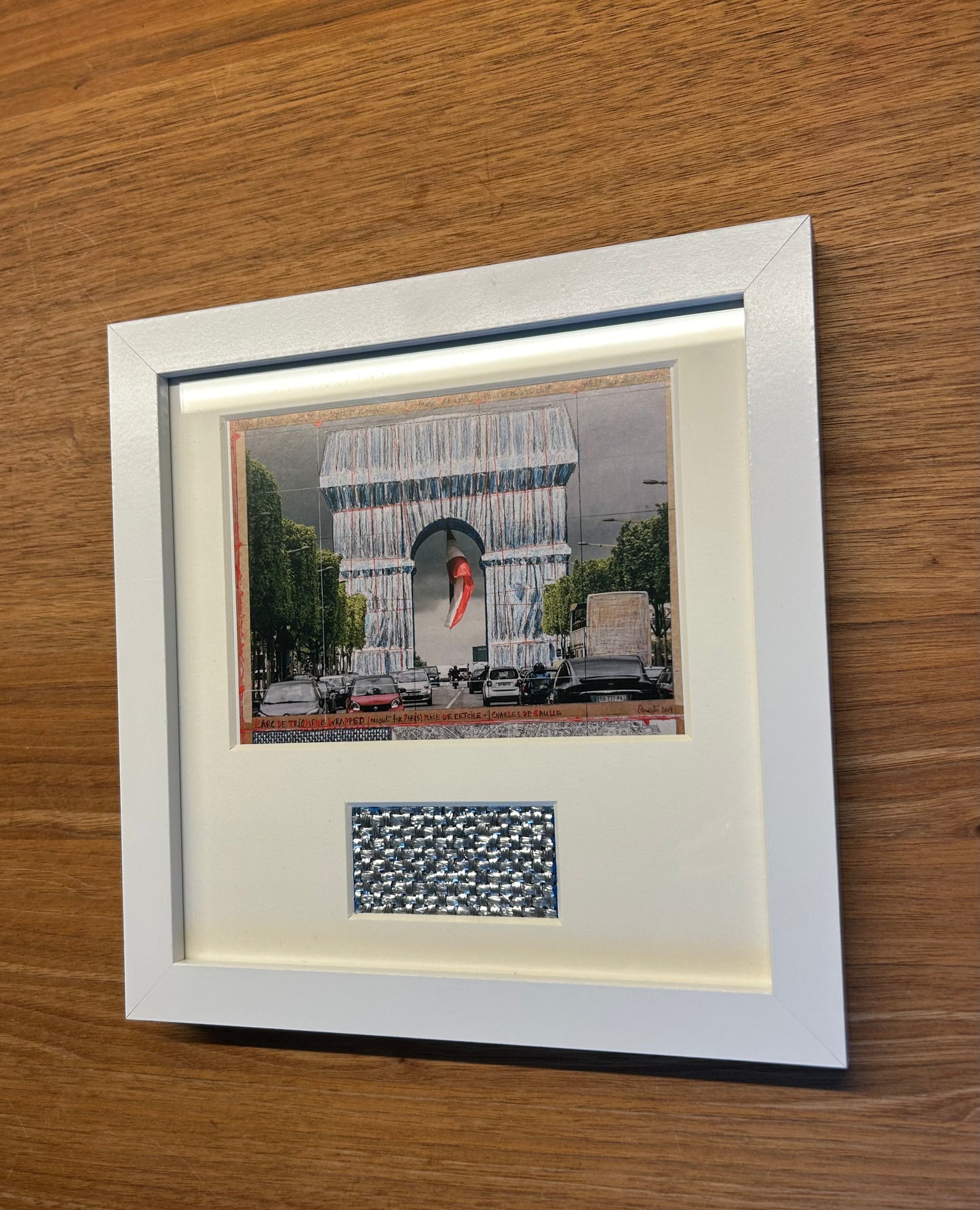 Christo - „Arc de Triomphe“ Offsetdruck mit Stofffetzen