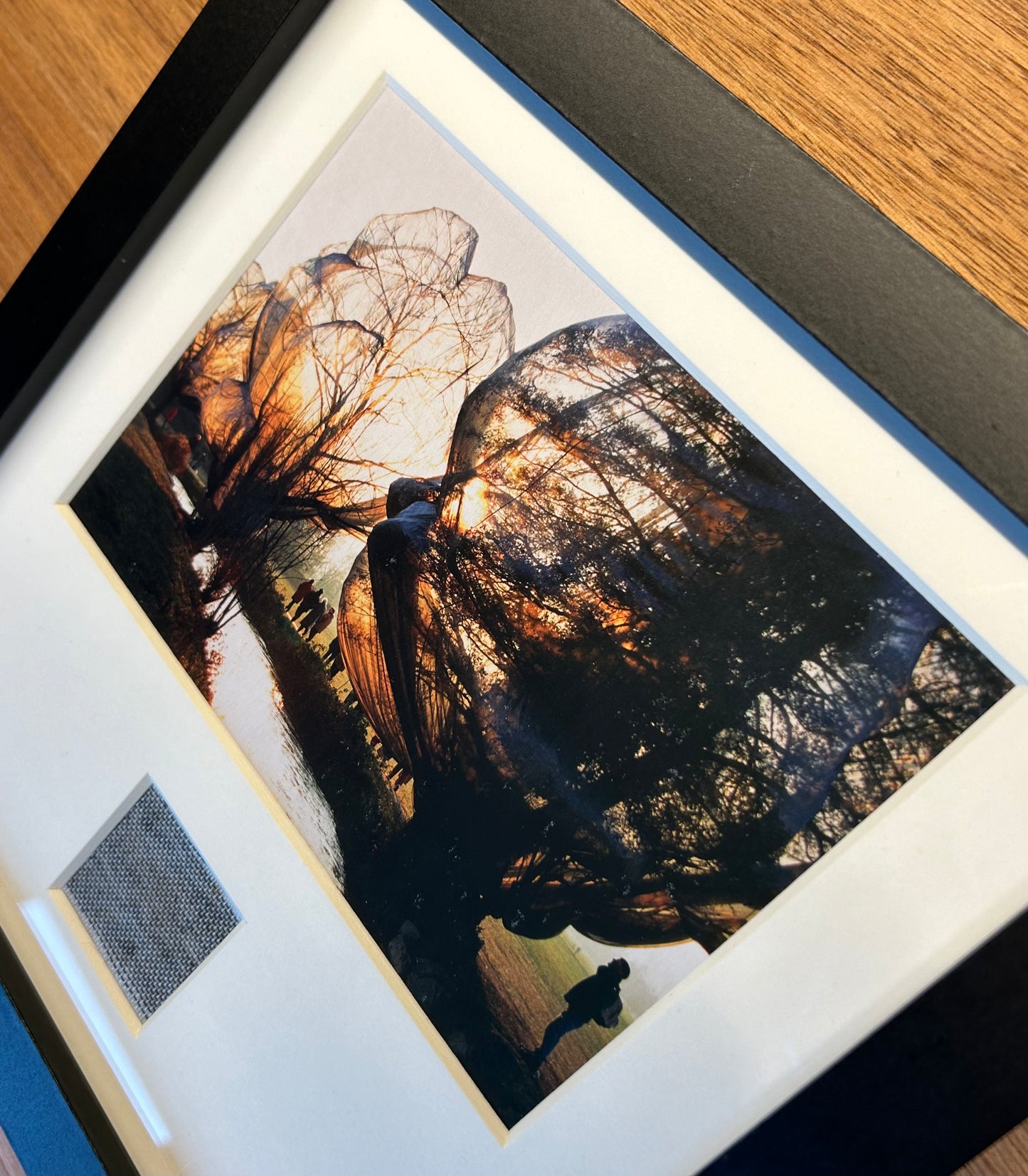 Christo - „The Wrapped Trees“ Offsetdruck mit Stofffetzen