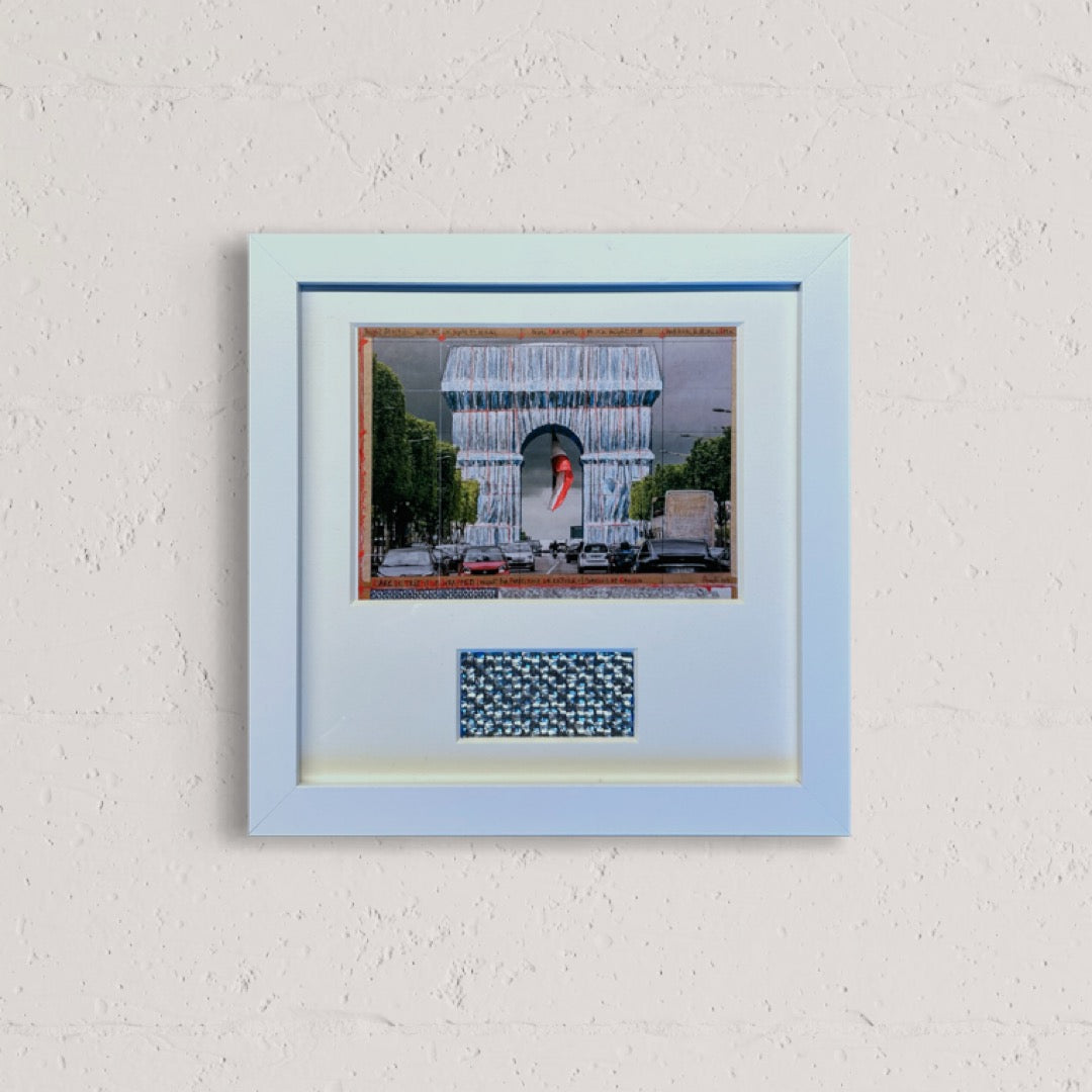 Christo - „Arc de Triomphe“ Offsetdruck mit Stofffetzen